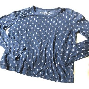 3x$25 Aeropostale Sailor Anchor Long Sleeve Top, S